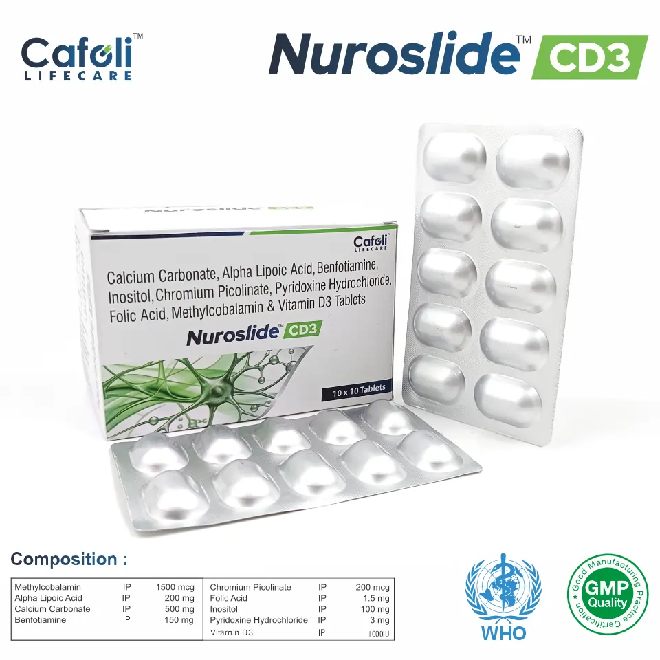 Alpha Lipoic Acid 200mg + Benfotiamine 150mg + Methylcobalamin 1500mcg Tablet PCD Pharma Franchise
